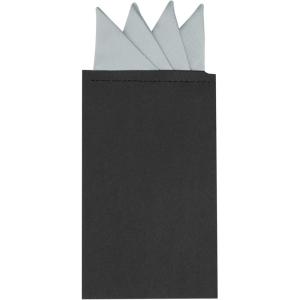 imageAllegra K Mens PreFolded Pocket Squares on Card Solid Triangles Suit HandkerchiefSilver