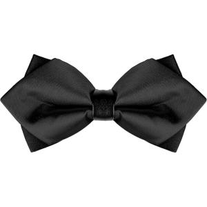 imageAllegra K Mens PreTied Bowties Plain Adjustable Neck Wedding Pointed Bow TiesBlack