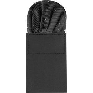 imageAllegra K Prefolded Pocket Squares for Men Polka Dots Round Shaped Suit HandkerchiefBlack