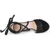 imageAllegra K Womens Heeled Lace up Black Sandals  75 M US
