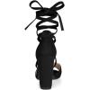 imageAllegra K Womens Heeled Lace up Black Sandals  75 M US