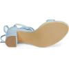 imageAllegra K Womens Lace Up Strappy Heels Sky Blue Chunky High Heels Sandal 7 M US