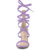 imageAllegra K Womens Open Toe Stiletto Heel Lace Up Heels SandalsPurple