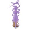 imageAllegra K Womens Open Toe Stiletto Heel Lace Up Heels SandalsPurple