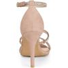 imageAllegra K Womens Rhinestone Ankle Strap Stiletto High Dust Pink Heels Sandals 8 M US