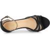 imageAllegra K Womens Rhinestone Mesh Kitten Heels SandalsBlack