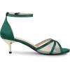 imageAllegra K Womens Rhinestone Mesh Kitten Heels SandalsDark Green