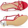 imageAllegra K Womens Slingback Strappy Kitten Heel SandalsRed