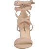 imageAllegra K Womens Strappy Lace Up Chunky High Heels Nude Heels Sandals 65 M US