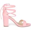 imageAllegra K Womens Tie Up Strappy Heels Light Pink Chunky High Heels Sandal 9 M US