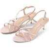 imageAllegra K Womens Slingback Strappy Kitten Heel SandalsNude