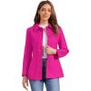 imageAllegra K Womens Work Office Winter Overcoat Single Breasted Point Collar Pea CoatHot Pink