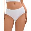 imageAllegra K Panties for Women Unlined Comfortable Underwear No Show Elastic Waist BriefWhite