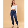 image:imageAllegra K High Waisted Pants for Womens Casual Drawstring Ankle Length Satin JoggersRoyal Blue