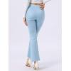 image:imageAllegra K Womens Faux Suede Pants Business Casual Wide Legs Bell Bottom Flared TrousersLight Blue