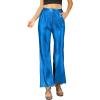 image:imageAllegra K Womens Christmas Metallic Party Shiny Sparkle High Waist Wide Leg Flare Palazzo Pants