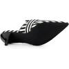 image:imageAllegra K Womens Stripe Buckle Slip on Pointed Toe Pumps Kitten Heels Slides MulesBlack