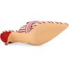 image:imageAllegra K Womens Stripe Buckle Slip on Pointed Toe Pumps Kitten Heels Slides MulesRed