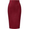 image:imageAllegra K Wear to Work Pencil Skirts for Womens Business Knee Length High Waist Bodycon Suit SkirtBurgundy