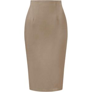 image:imageAllegra K Wear to Work Pencil Skirts for Womens Business Knee Length High Waist Bodycon Suit SkirtStone
