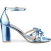 image:imageAllegra K Womens Bow Decor Ankle Strap Block Heels SandalsBlue