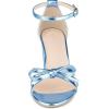 image:imageAllegra K Womens Bow Decor Ankle Strap Block Heels SandalsBlue
