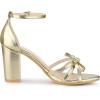 image:imageAllegra K Womens Bow Decor Ankle Strap Block Heels SandalsGold