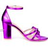 image:imageAllegra K Womens Bow Decor Ankle Strap Block Heels SandalsPurple