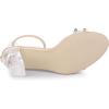 image:imageAllegra K Womens Clear Block Heel Ankle Strap Heeled SandalsBeige