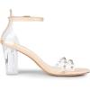 image:imageAllegra K Womens Clear Block Heel Ankle Strap Heeled SandalsBeige