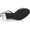image:imageAllegra K Womens Clear Block Heel Ankle Strap Heeled SandalsBlack