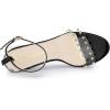 image:imageAllegra K Womens Clear Block Heel Ankle Strap Heeled SandalsBlack