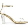 image:imageAllegra K Womens Clear Block Heel Ankle Strap Heeled SandalsGold