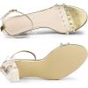image:imageAllegra K Womens Clear Block Heel Ankle Strap Heeled SandalsGold
