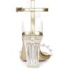 image:imageAllegra K Womens Clear Block Heel Ankle Strap Heeled SandalsGold