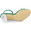 image:imageAllegra K Womens Clear Block Heel Ankle Strap Heeled SandalsGreen