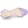 image:imageAllegra K Womens Clear Block Heel Ankle Strap Heeled SandalsLight Purple