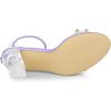 image:imageAllegra K Womens Clear Block Heel Ankle Strap Heeled SandalsLight Purple