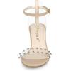 image:imageAllegra K Womens Clear Block Heel Ankle Strap Heeled SandalsNude