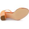image:imageAllegra K Womens Glitter Ankle Strap Chunky Heels Orange Sandals  6 M US
