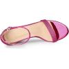 image:imageAllegra K Womens Glitter Ankle Strap Chunky Heels Sandals Hot Pink 6 M US