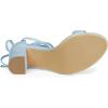 image:imageAllegra K Womens Lace Up Strappy Heels Sky Blue Chunky High Heels Sandal 55 M US