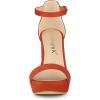 image:imageAllegra K Womens Platform Ankle Strap Chunky High Heel Orange Sandals  6 M US