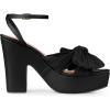 image:imageAllegra K Womens Platform Bow Heels Slingback Chunky Heel SandalsBlack