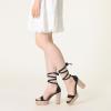 image:imageAllegra K Womens Platform Sandals Square Toe Chunky Heels Lace Up SandalsBlack