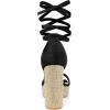 image:imageAllegra K Womens Platform Sandals Square Toe Chunky Heels Lace Up SandalsBlack
