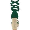 image:imageAllegra K Womens Platform Sandals Square Toe Chunky Heels Lace Up SandalsEmerald Green