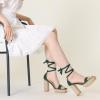 image:imageAllegra K Womens Platform Sandals Square Toe Chunky Heels Lace Up SandalsEmerald Green