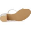 image:imageAllegra K Womens Strappy Rhinestone Block Heel Slide SandalsBeige