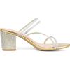 image:imageAllegra K Womens Strappy Rhinestone Block Heel Slide SandalsGold